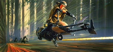 Speeder Bike Concept Art By Ralph McQuarrie Return Of The Jedi
