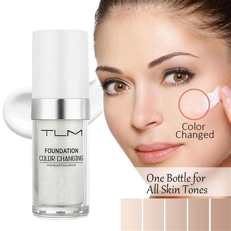 Tlm Flawless Color Changing Foundation Warm Skin Tone Colour Face