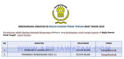 Admin sedaya upaya untuk mengemaskini jawatan kosong dan senarai ini untuk anda semua. Jawatan Kosong Terkini di Majlis Daerah Perak Tengah ...