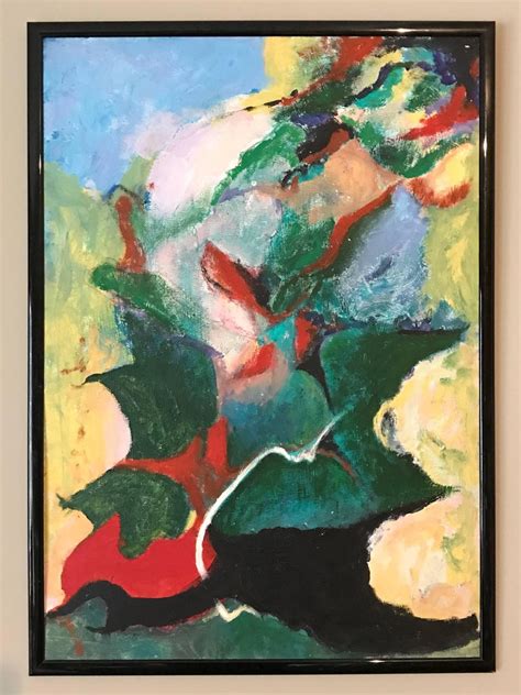 Armand Rottenberg Large French Expressionist Abstract Oil Painting