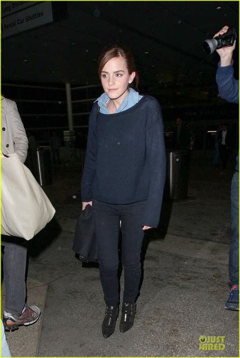 Emma Watson Lax Airport Arrival Before Oscars 2014 Photo 3062498 Emma Watson Photos Just