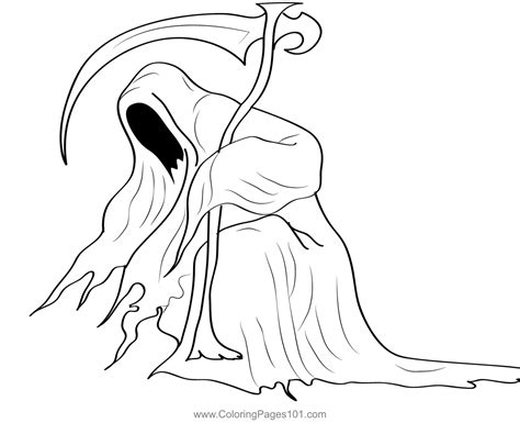 Grim Reaper 2 Coloring Page For Kids Free Grim Reapers Printable