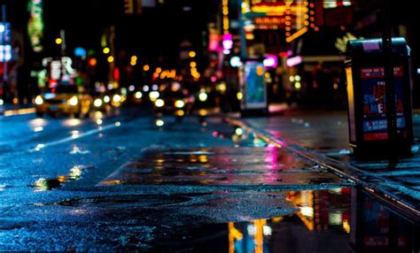 Urban Colorful Night Times Square New York City Wallpapers Hd