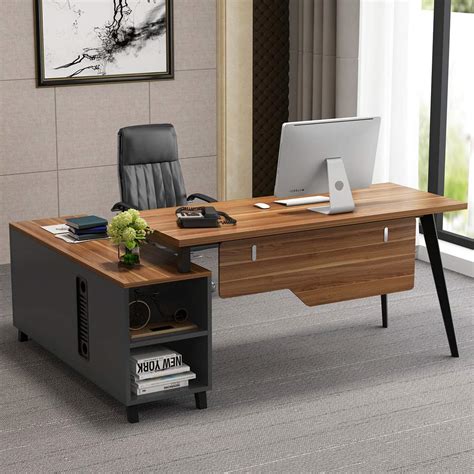 It can work as a computer desk, writing table and office workstation, which is perfect for your study room, bedroom or office. L-Shaped Desk, Tribesigns Large Executive Office Desk ...