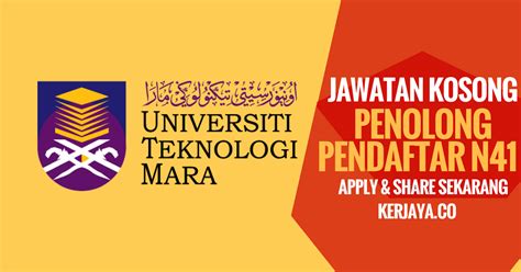Dewan latihan rida) olarak kurulan. Jawatan Kosong Terkini Universiti Teknologi Mara (UiTM ...