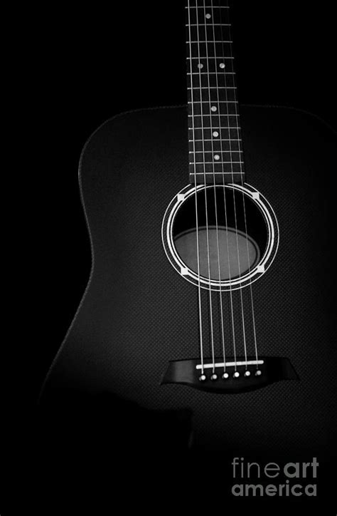 Acoustic Guitar Black And White Artistic Image Photograph By Jani