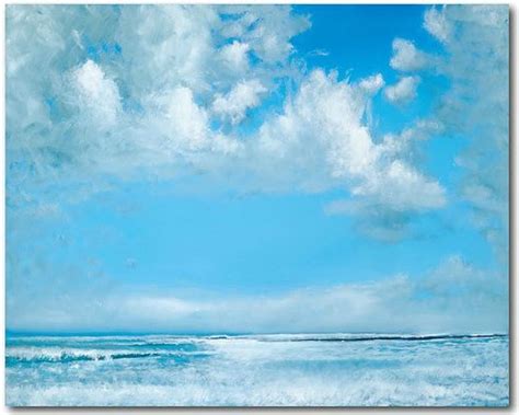 Blue Sky And Ocean Beach Art Canvas Beach Bliss Designs