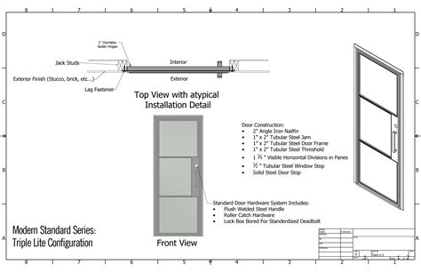 For the jamb, 3/4 in. Iron Door Specifications - Presidio Steel Doors & Windows