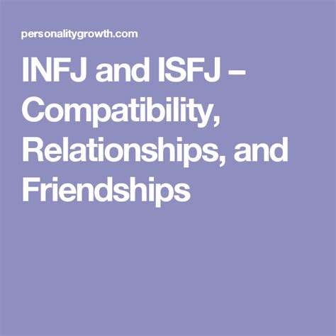 Isfj And Infj Compatibility Who Im I