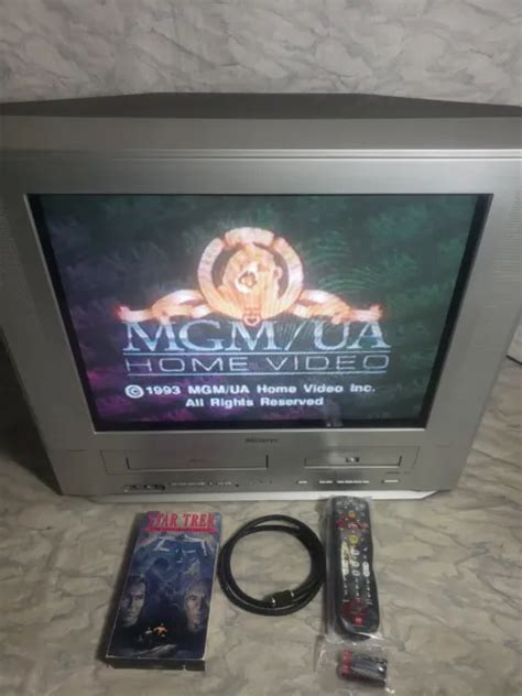 Memorex 20 Crt Tv Combo Vcr Dvd Remote Retro Gaming Flat Screen