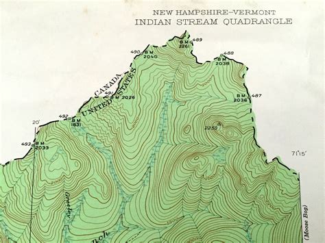 Antique Pittsburg New Hampshire 1926 Us Geological Survey Etsy