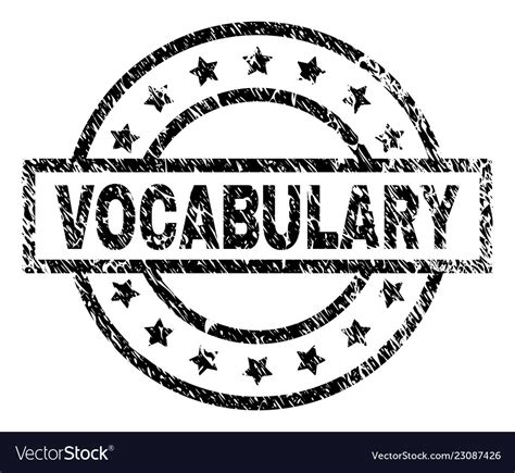 Grunge Textured Vocabulary Stamp Seal Royalty Free Vector