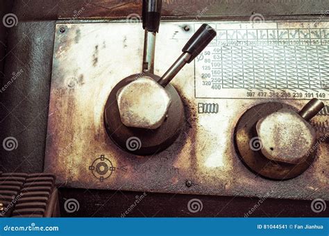 The Old Machine Parts Stock Image Image Of Control Press 81044541