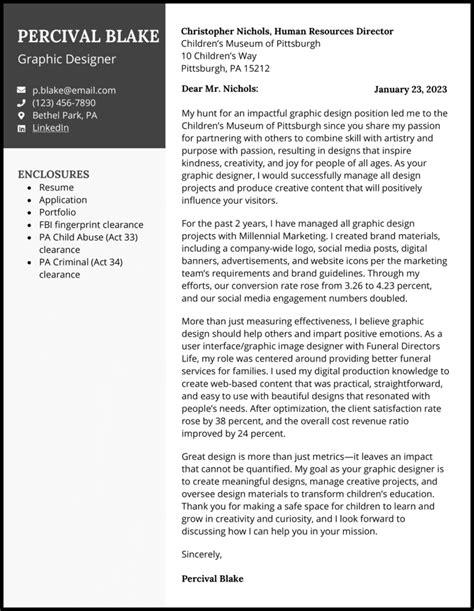 Cover Letter Examples For Graphic Design Draw Imagine Create