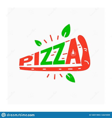 Piece Of Pizza Italian Pizza Vector Illustration Logo Traditional