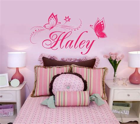 Personalized Name Butterfly Wall Stickers For Kids Room Decor Vinyl