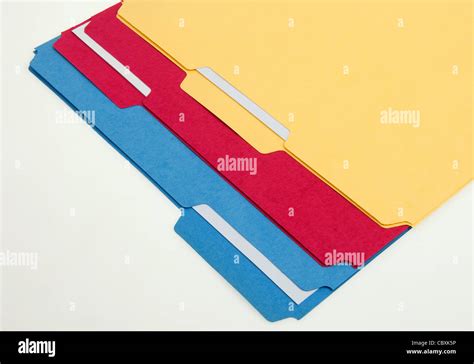 Colorful File Folders Stock Photo Alamy