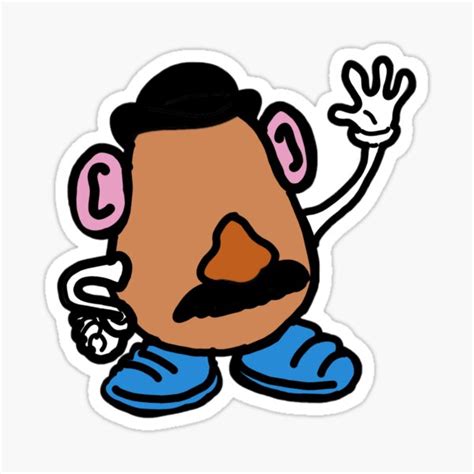 Mr Potato Head Retro Toy Doodle Sticker For Sale By Thedoodlefairy