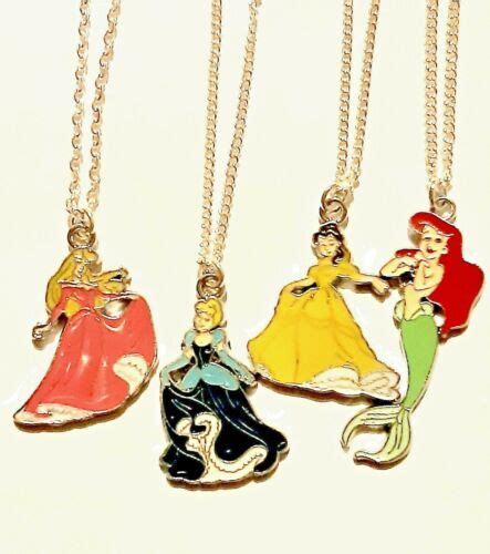 Disney Princess Ariel Cinderella Belle Snow White Pendant Necklace Ebay
