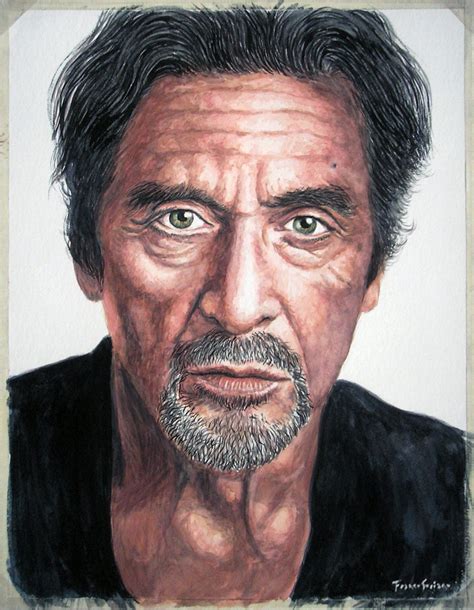 Al Pacino Original Painting Watercolor 100 Handmade Portrait Etsy