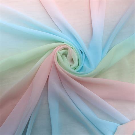 Soft Ombre Chiffon Fabric Multi Tones Lace Fabric For Prom Etsy