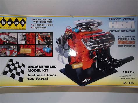 Hawk Dodge A990 Racing Hemi Engine 14 Diecast Model Kit 11055