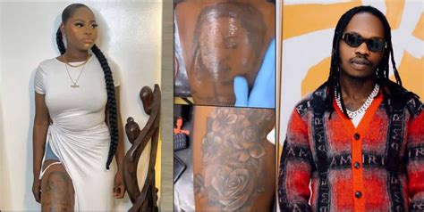 Mandy Kiss Yanks Off Tattoo Of Naira Marley From Her Thighs Video