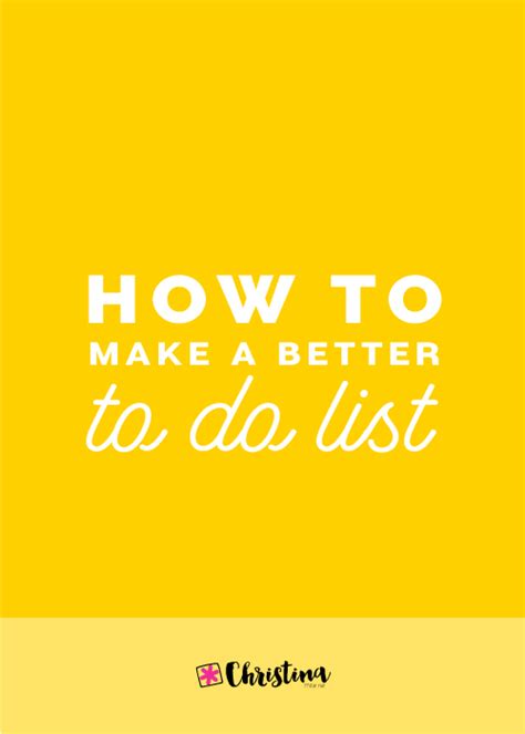 How To Make A Better To Do List — Square Lime Designs