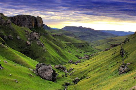 A Sunrise In The Southern Drakensberg Mountains Drakensberg Mountains
