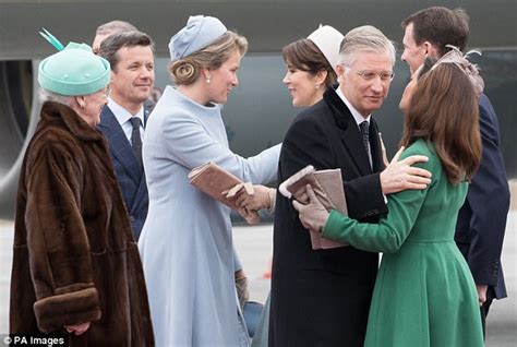 Queen Mathilde Greeted By Crown Princess Mary In Denmark Daily Mail Online