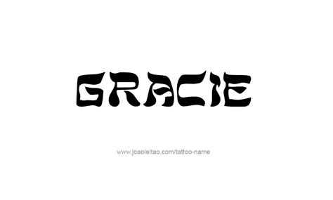 Gracie Name Tattoo Designs