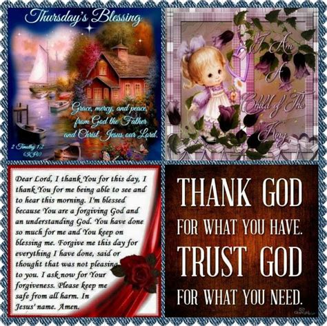 A Thank Card With The Words Thank God For What You Have Trust God For