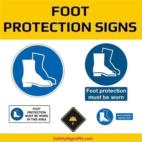 Foot Protection Must Be Worn Sign Ubicaciondepersonascdmxgobmx