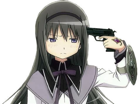 Anime Girl Holding Gun To Head