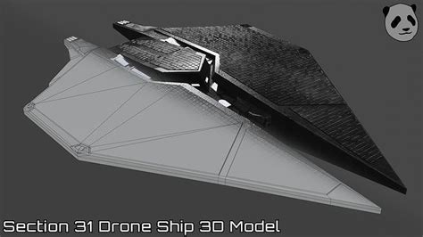 3d Model Star Trek Section 31 Drone Starship Vr Ar Low Poly Cgtrader