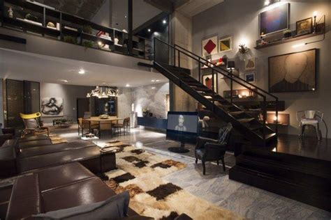 Modern Open Plan Loft With Stairs Leading To The Second Floor Founterior