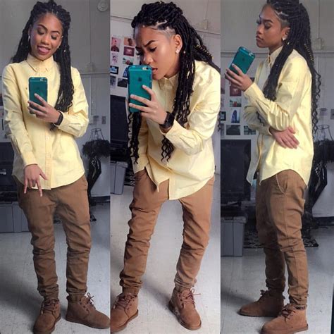 Originating among african americans in the rural south. This is how you do it 👌🏾💦 | Lesbian fashion, Boyish girl