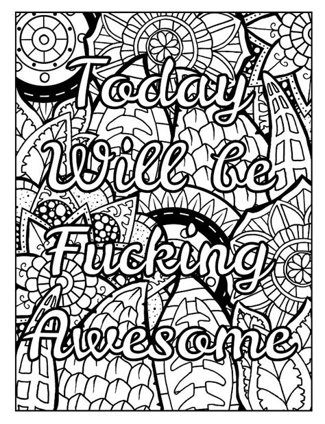 Printable Swear Word Coloring Pages
