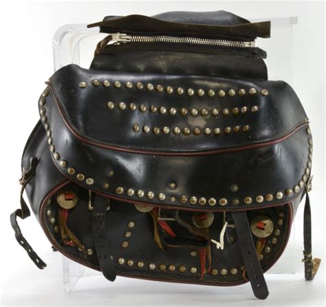 Sold Price Vintage Motorcycle Leather Saddlebags August 6 0119 10