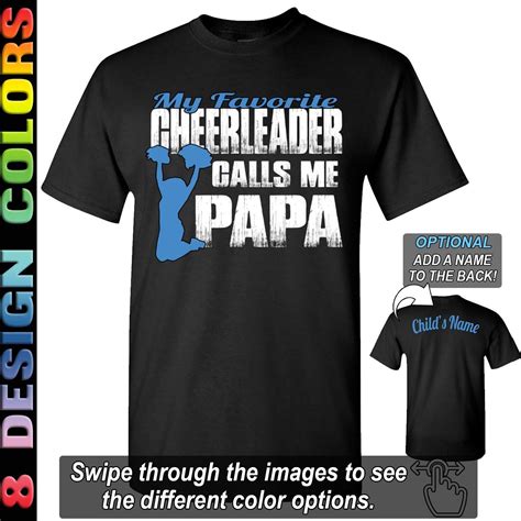 My Favorite Cheerleader Calls Me Papa Proud Cheer Papa Shirts Dad To Be Shirts Gymnastics