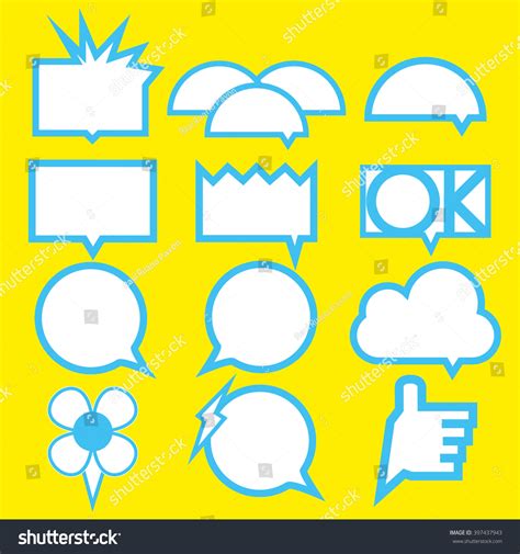 Blank Empty White Speech Bubbles Stock Vector Royalty Free 397437943 Shutterstock