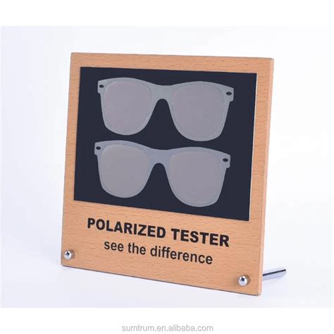 Polarized Sunglasses Test Card With Mdf Display Rainbow Tester Polarized Lens Test Picture