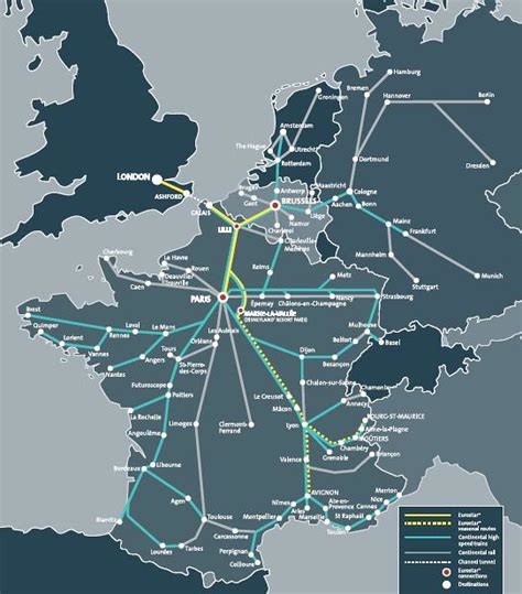 Map Of Eurostar And Connecting High Speed Train Routes Flickr
