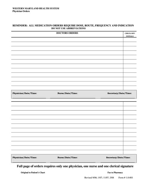 Free Printable Physician Order Forms Fill Out And Sign Online Dochub