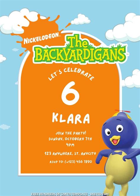 Free 20 The Backyardigans Canva Birthday Invitation Templates