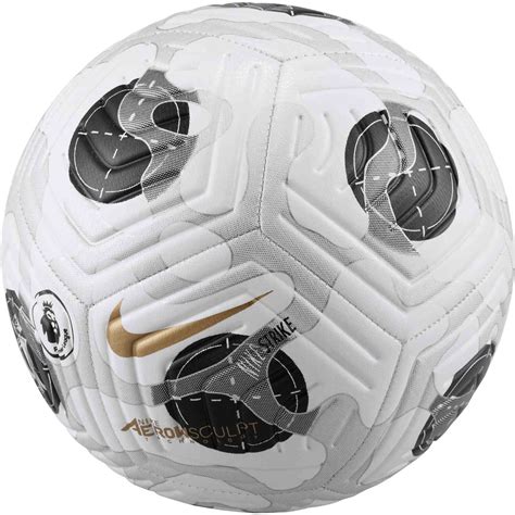 Nike Premier League Strike Soccer Ball White And Silver With Black With