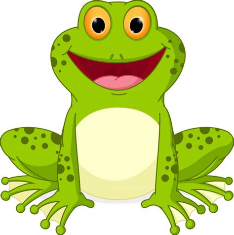 Happy Frog Cartoon Vector Premium Download