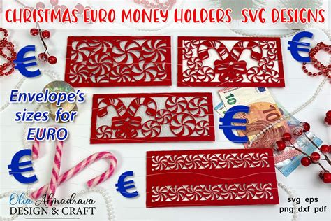 Christmas Money Wallet For Euro Cut Files Money Envelopes For Him Or