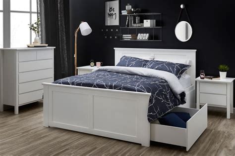 Modern Contemporary White Hardwood Queen Queen Bed With Extra Large
