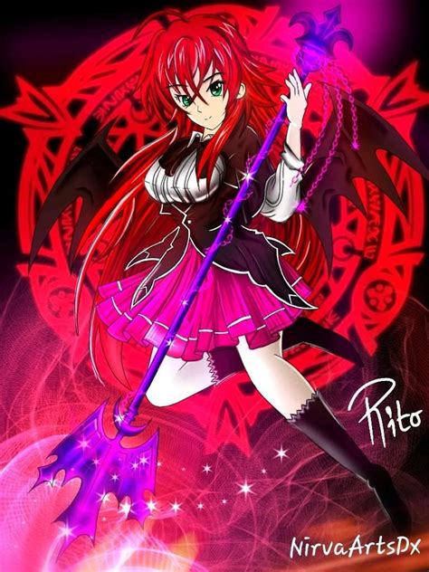 Rias Gremory Fanarthigh School Dxd Anime Amino